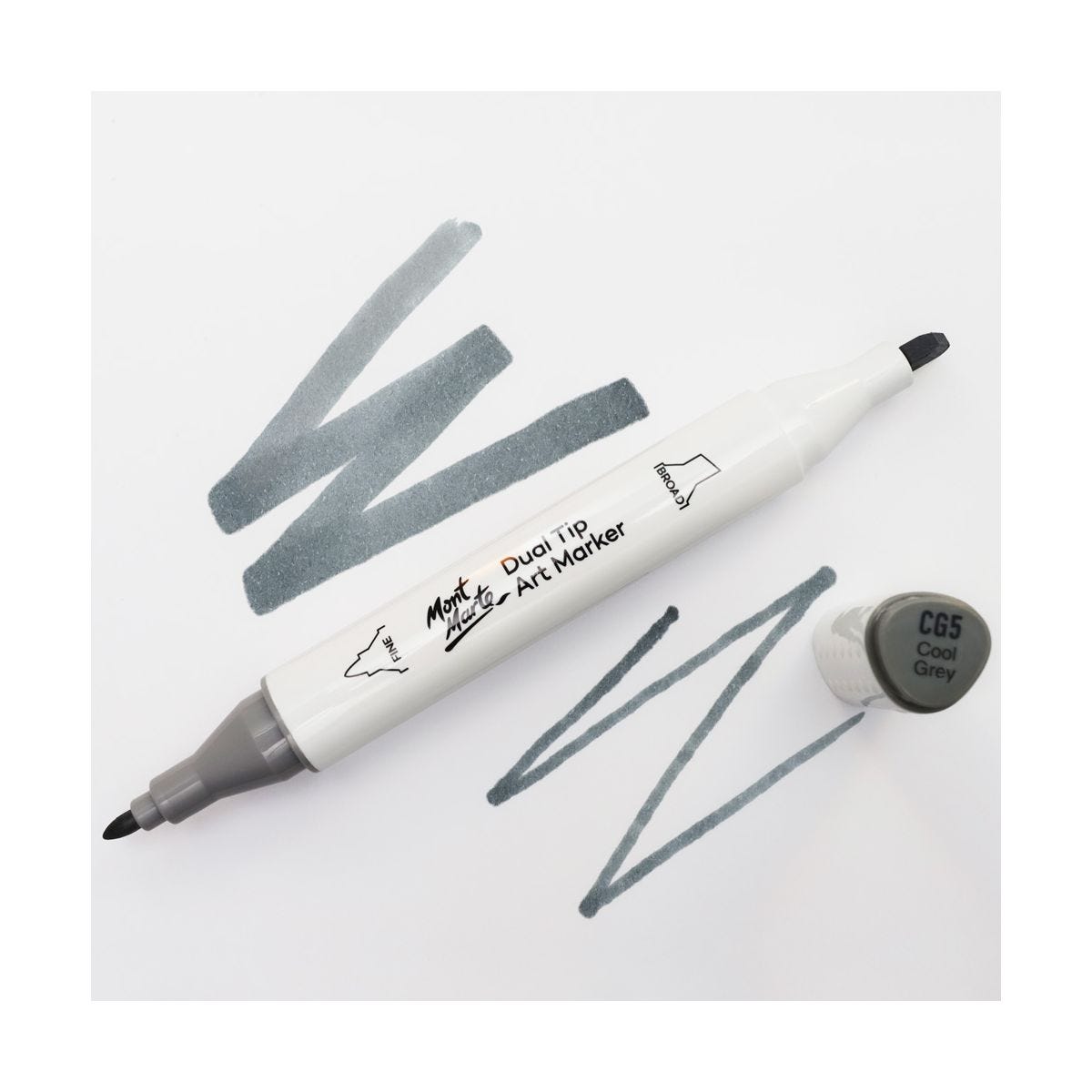 Bianyo Cool Greys Art Marker Pens- Dual Tip